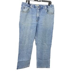 LL Bean Men Size 36 x 29 Jeans Light Wash Pants Cotton Comfort Stretch Waist